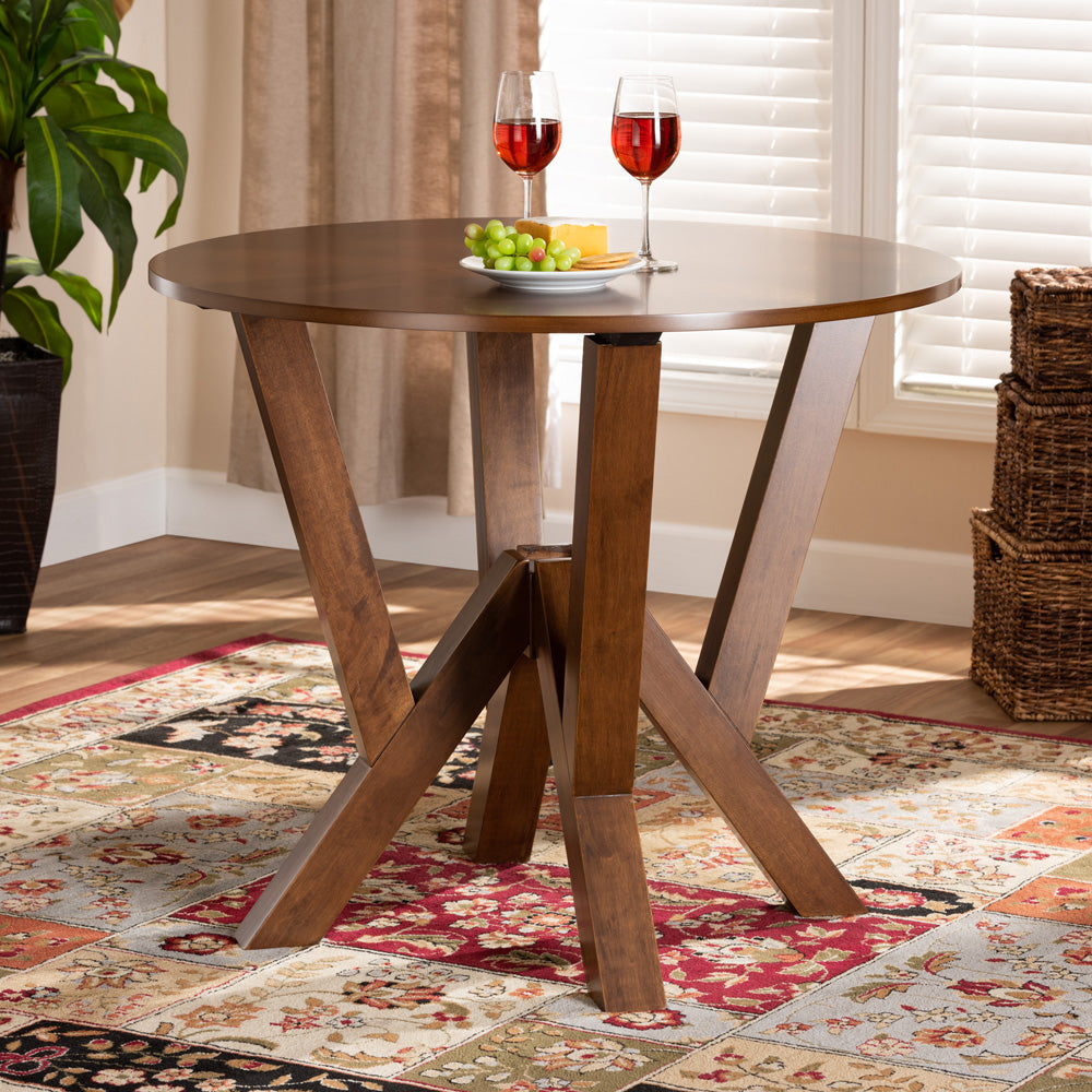 Baxton Studio - Irene Dining Table in Walnut - RH7231T-Walnut-35-IN-DT view 5