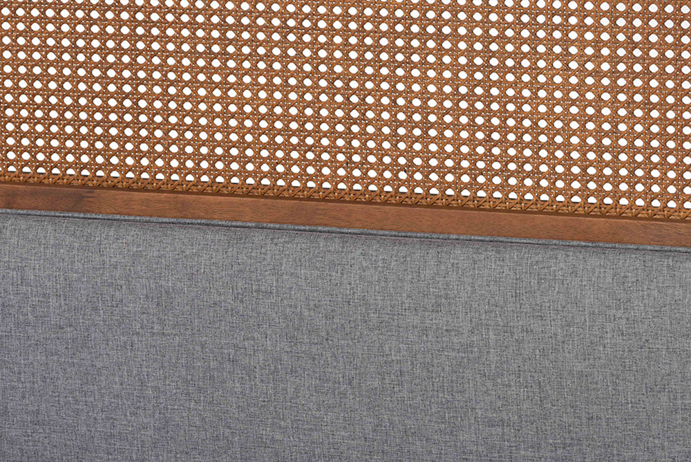 Baxton Studio - Irina King Size Bed - MG00874-Dark Grey/Ash Walnut-King view 7