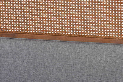 Baxton Studio - Irina King Size Bed - MG00874-Dark Grey/Ash Walnut-King view 7