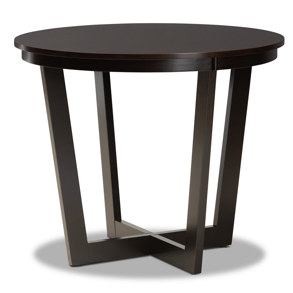 Baxton Studio - Irma Dining Set in Dark Brown/Espresso Brown - Irma-Dark Brown-5PC Dining Set view 3