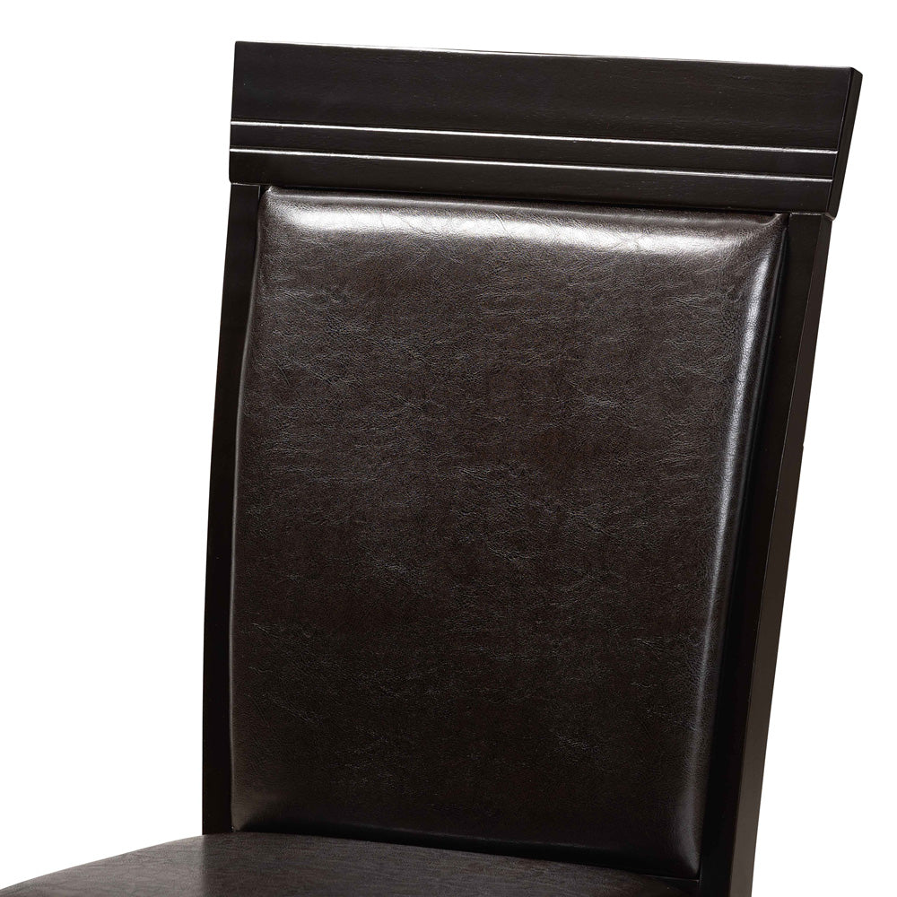 Baxton Studio - Irma Dining Set in Dark Brown/Espresso Brown - Irma-Dark Brown-5PC Dining Set view 5