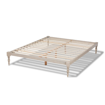 Baxton Studio - Iseline Queen Size Bed Frame in Antique White - MG0001-Antique White-Queen view 3