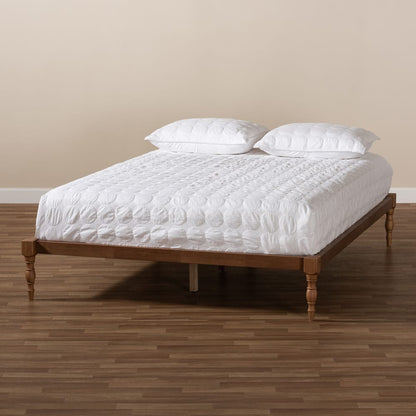 Baxton Studio - Iseline Queen Size Bed Frame in Ash Walnut - MG0001-Ash Walnut-Queen view 5