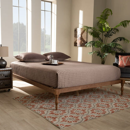 Baxton Studio - Iseline Queen Size Bed Frame in Ash Walnut - MG0001-Ash Walnut-Queen view 6