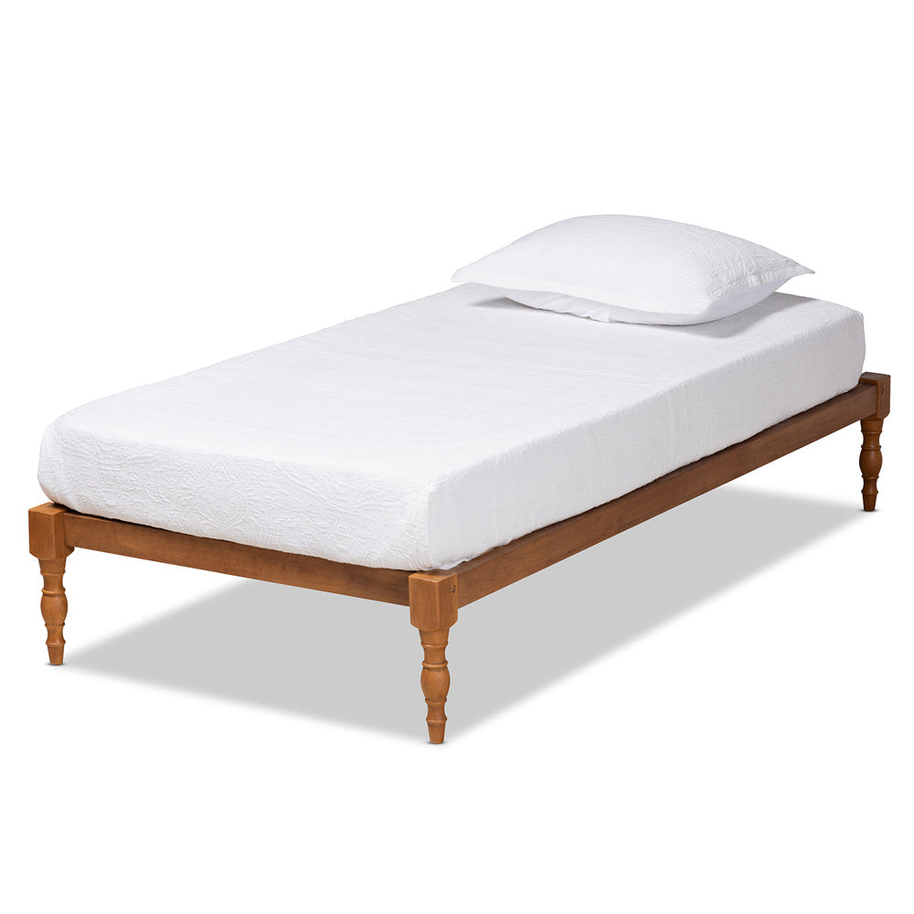 Baxton Studio - Iseline Twin Size Bed Frame in Ash Walnut - MG0001-Ash Walnut-Twin view 1
