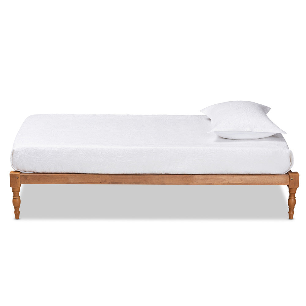 Baxton Studio - Iseline Twin Size Bed Frame in Ash Walnut - MG0001-Ash Walnut-Twin view 2