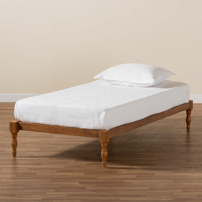 Baxton Studio - Iseline Twin Size Bed Frame in Ash Walnut - MG0001-Ash Walnut-Twin view 5