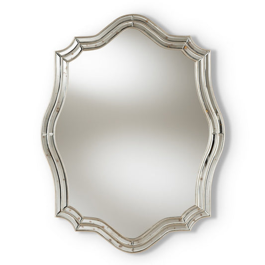 Baxton Studio - Isidora Mirror in Antique Silver - RXW-7346 view 1