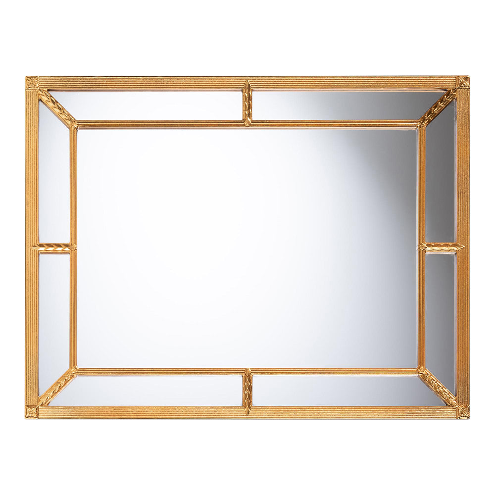 Baxton Studio - Iskra Mirror in Antique Goldleaf - RXW-10953-Wall Mirror view 1