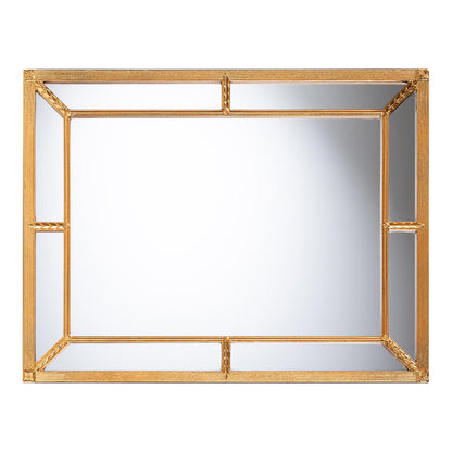 Baxton Studio - Iskra Mirror in Antique Goldleaf - RXW-10953-Wall Mirror view 1
