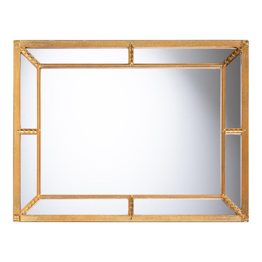 Baxton Studio - Iskra Mirror in Antique Goldleaf - RXW-10953-Wall Mirror view 1