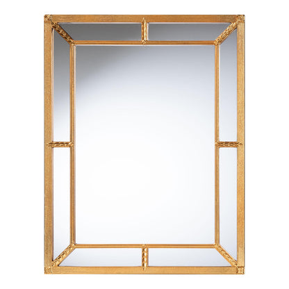 Baxton Studio - Iskra Mirror in Antique Goldleaf - RXW-10953-Wall Mirror view 2