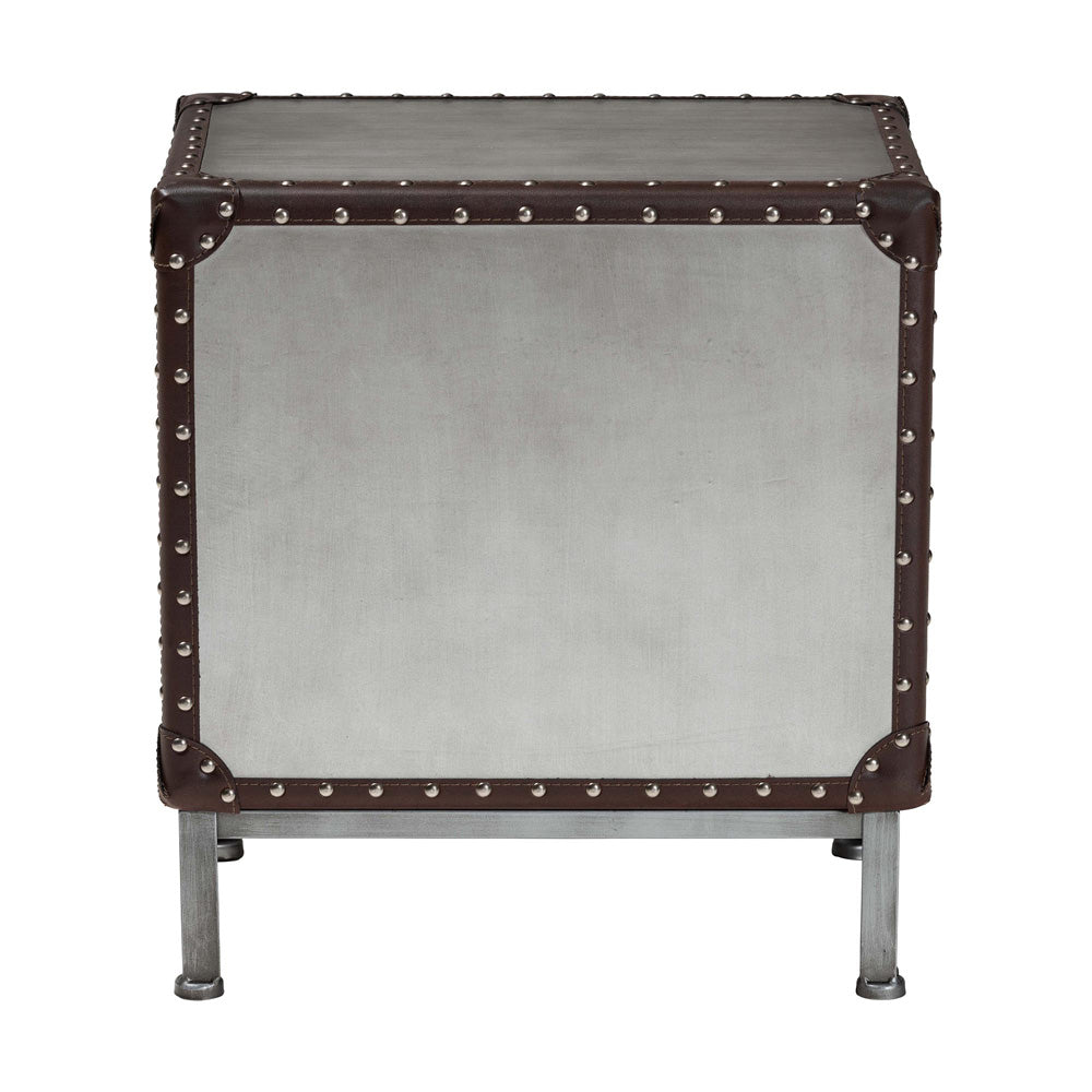 Baxton Studio - Jacey End Table in Silver/Black - JY24A032-Wooden-Cabinet view 5