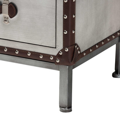Baxton Studio - Jacey End Table in Silver/Black - JY24A032-Wooden-Cabinet view 7
