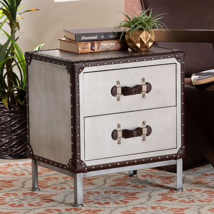 Baxton Studio - Jacey End Table in Silver/Black - JY24A032-Wooden-Cabinet view 9