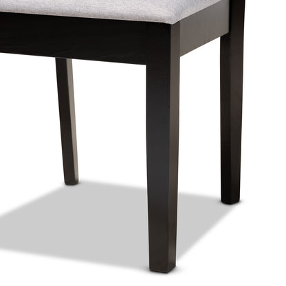 Baxton Studio - Jackson Dining Set in Grey/Espresso Brown - RH310C-Grey/Dark Brown-5PC Dining Set view 6