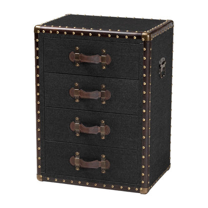Baxton Studio - Jaelyn End Table in Black/Brown/Dark Brown - JY24A037-Black-Wooden-ET view 1