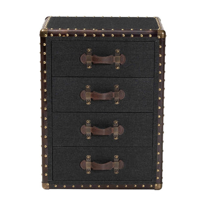 Baxton Studio - Jaelyn End Table in Black/Brown/Dark Brown - JY24A037-Black-Wooden-ET view 3