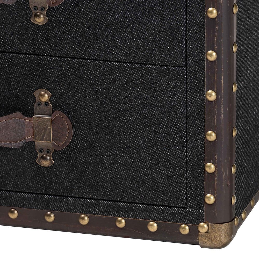 Baxton Studio - Jaelyn End Table in Black/Brown/Dark Brown - JY24A037-Black-Wooden-ET view 7