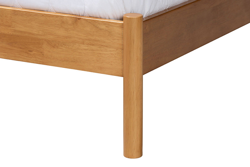 Baxton Studio - Jaiana Queen Size Bed - BBT61187-Grey/Natural Oak-Queen view 6