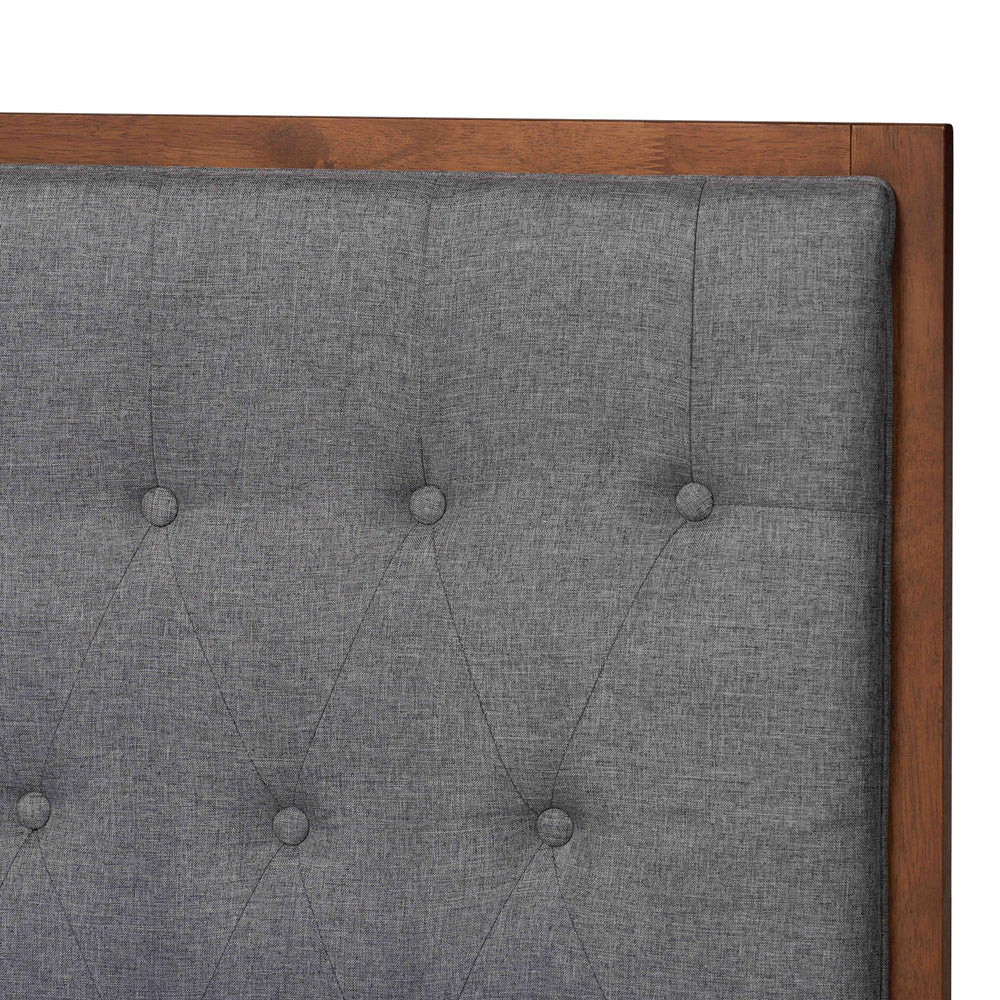 Baxton Studio - Jalie King Size Bed in Grey/Walnut Brown - MG9765/6001-1S-King view 6
