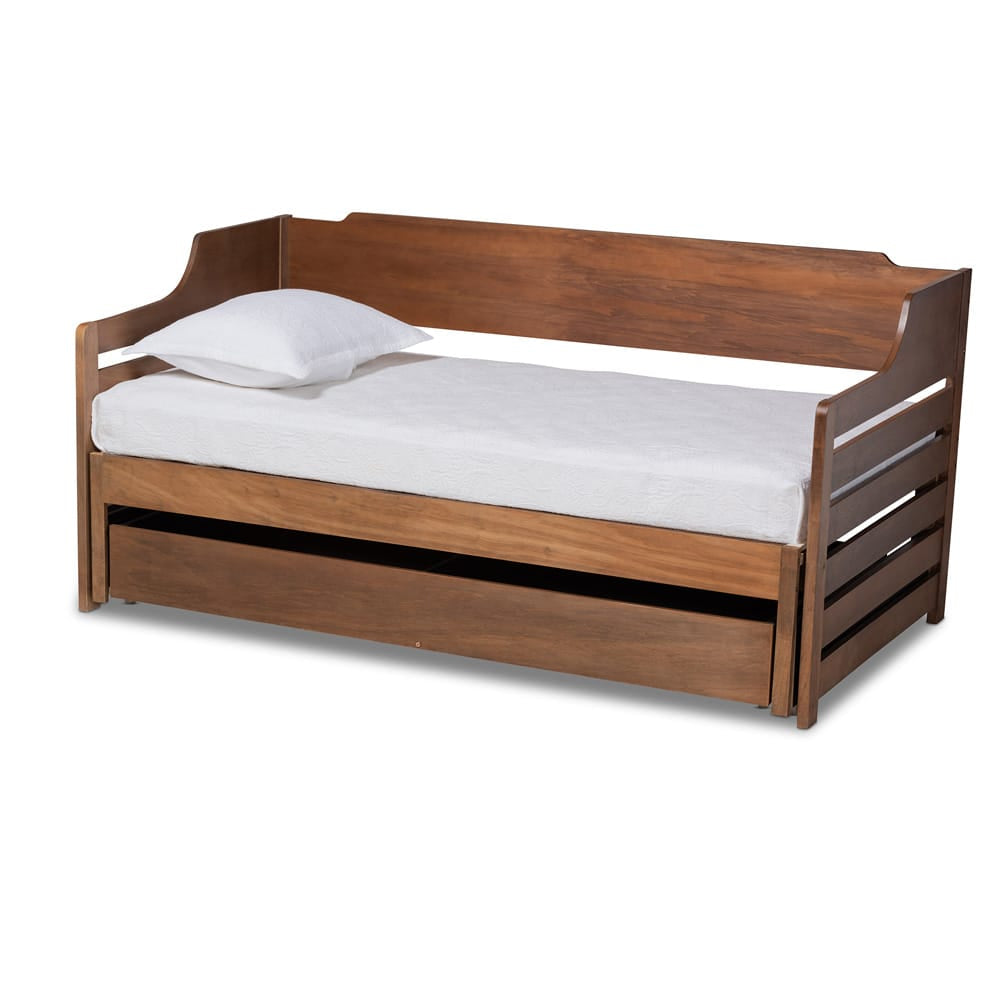 Baxton Studio - Jameson Expandable Daybed in Walnut - MG0033-1-Walnut-Daybed view 1