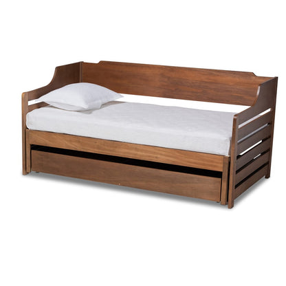 Baxton Studio - Jameson Expandable Daybed in Walnut - MG0033-1-Walnut-Daybed view 1