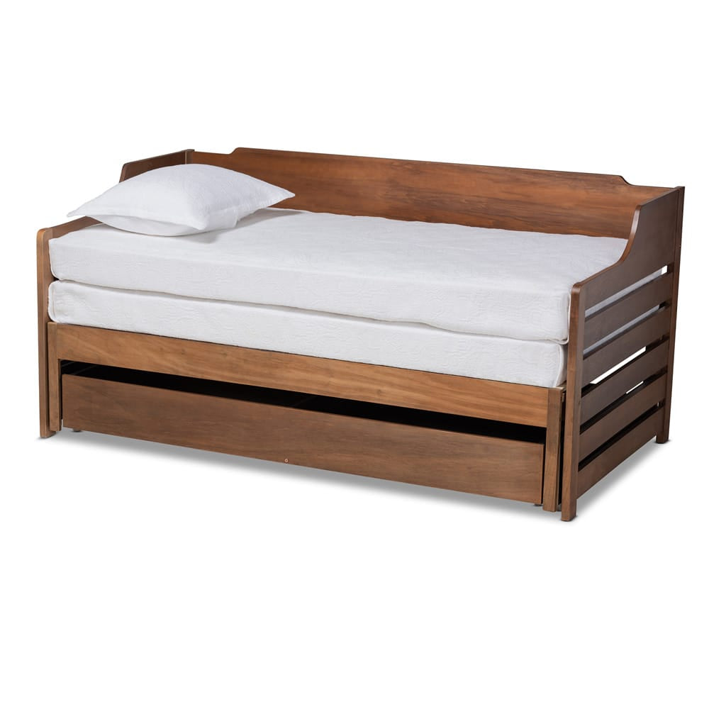 Baxton Studio - Jameson Expandable Daybed in Walnut - MG0033-1-Walnut-Daybed view 3