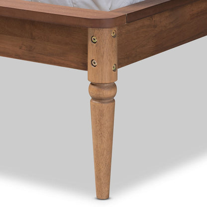 Baxton Studio - Jamila Full Size Bed in Walnut Brown - MG0069-Rattan/Walnut-Full view 5
