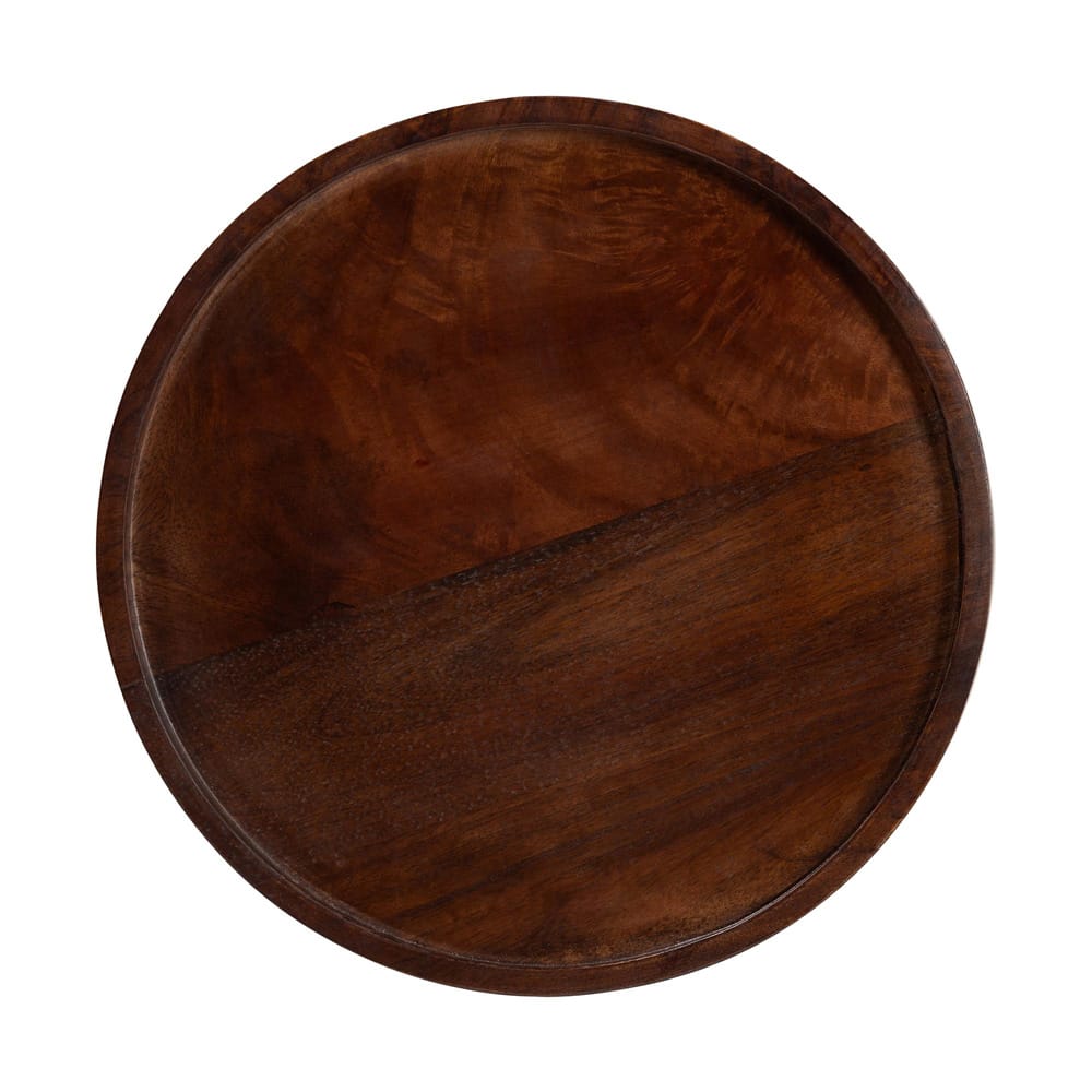 Baxton Studio - Janaki End Table in Marble White/Gold/Walnut Brown - FUR6892-Wood Tray-ET view 2