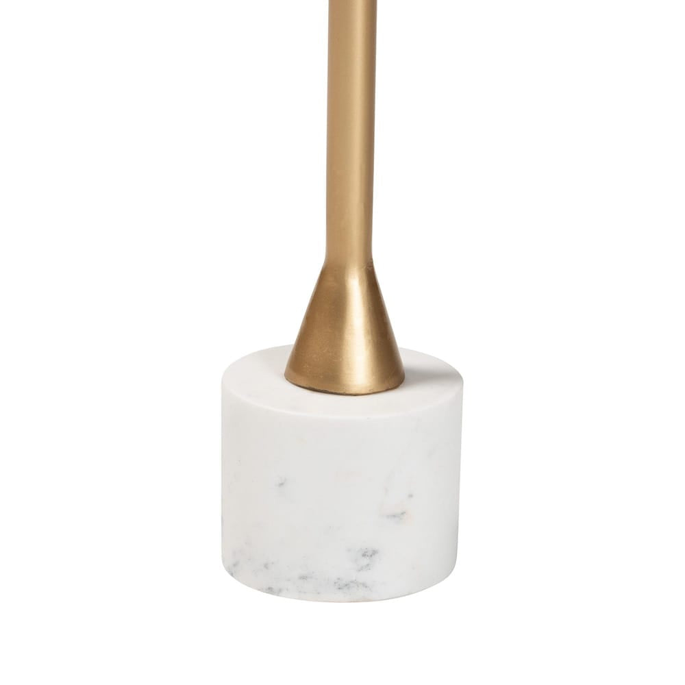 Baxton Studio - Janaki End Table in Marble White/Gold/Walnut Brown - FUR6892-Wood Tray-ET view 3