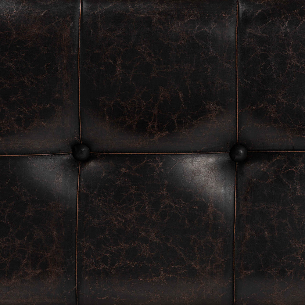 Baxton Studio - Janna Ottoman in Dark Brown/Oak Brown - JY20B055L-Dark Brown-Large Otto view 6