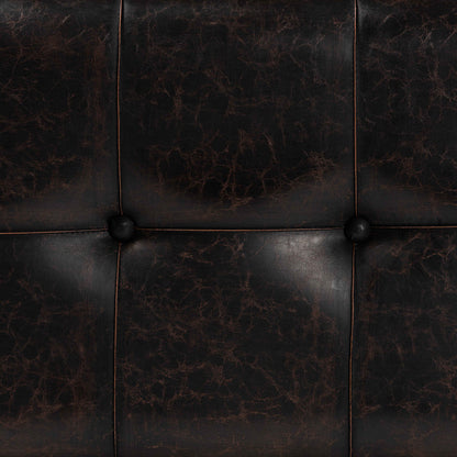 Baxton Studio - Janna Ottoman in Dark Brown/Oak Brown - JY20B055L-Dark Brown-Large Otto view 6