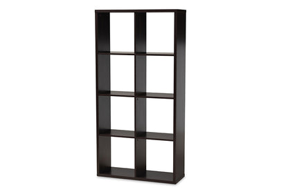 Baxton Studio - Janne Shelving Unit - SHF-BS-4X2-Wenge view 1
