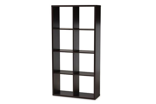 Baxton Studio - Janne Shelving Unit - SHF-BS-4X2-Wenge view 1