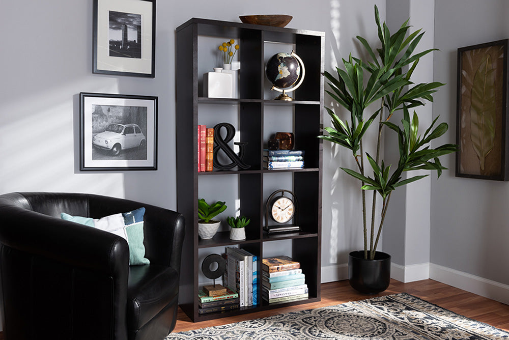 Baxton Studio - Janne Shelving Unit - SHF-BS-4X2-Wenge view 4