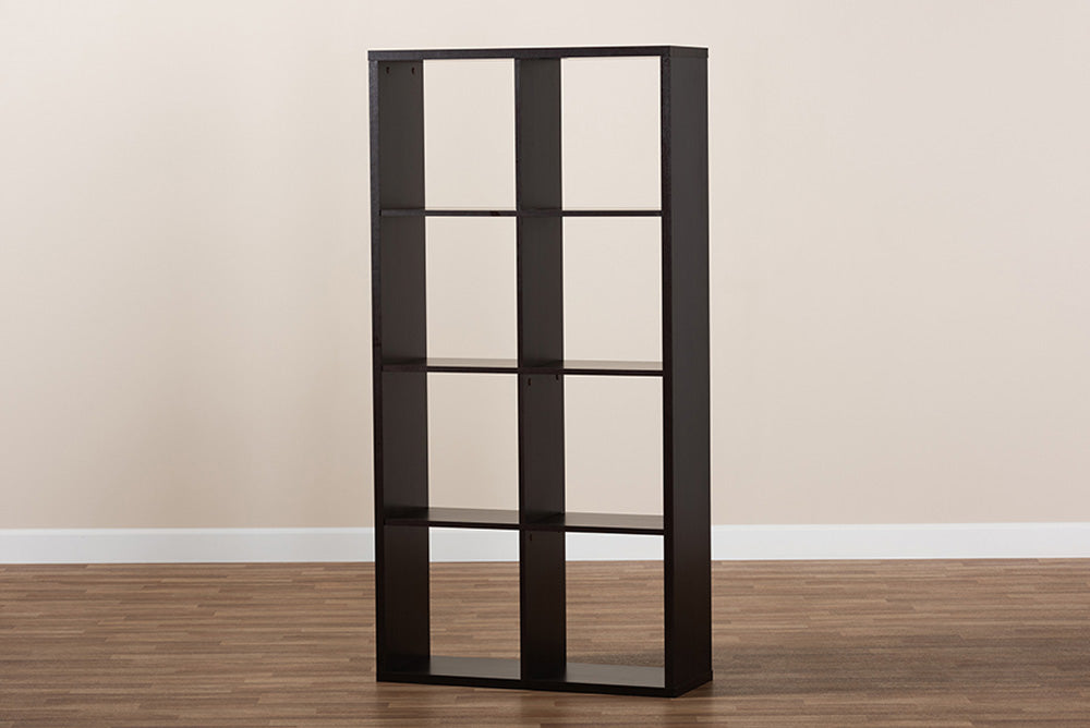 Baxton Studio - Janne Shelving Unit - SHF-BS-4X2-Wenge view 5