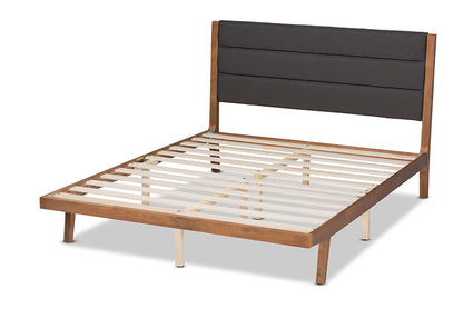 Baxton Studio - Jarlan King Size Bed - MG0078S-Charcoal/Walnut-King view 3