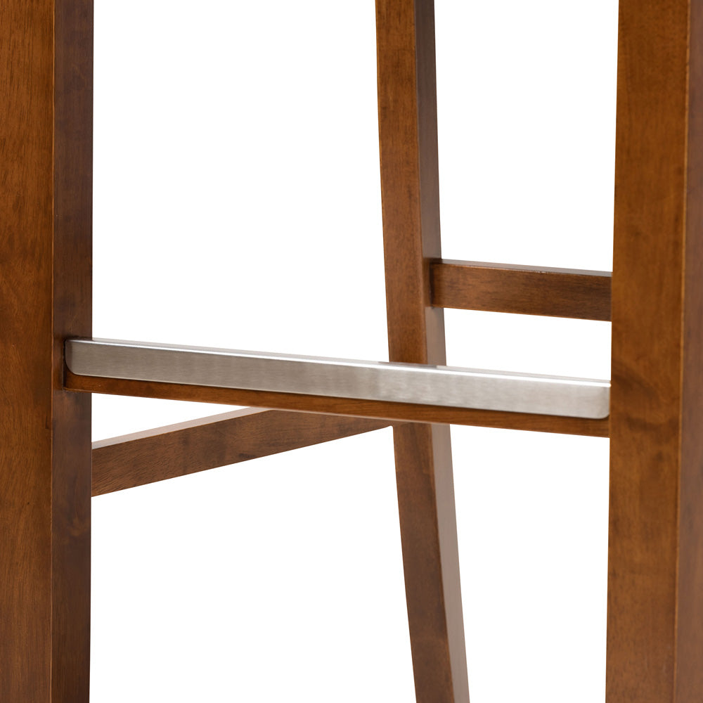 Baxton Studio - Jason Set of 2 Bar Stools in Grey/Walnut - RH317B-Grey/Walnut-BS view 5