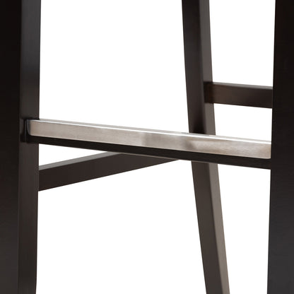 Baxton Studio - Jason Set of 2 Bar Stools in Sand/Espresso Brown - RH317B-Sand/Dark Brown-BS view 5