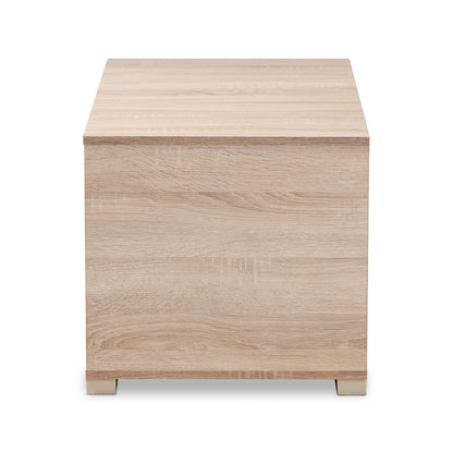 Baxton Studio - Jasper Cat House in Oak - SECHC150040WI-Hana Oak-Cat House view 3