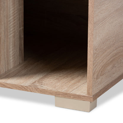 Baxton Studio - Jasper Cat House in Oak - SECHC150040WI-Hana Oak-Cat House view 5