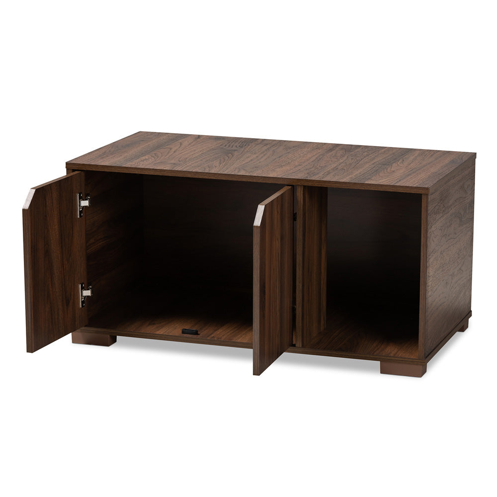 Baxton Studio - Jasper Cat House in Walnut - SECHC150040WI-Columbia-Cat House view 4