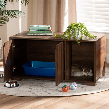 Baxton Studio - Jasper Cat House in Walnut - SECHC150040WI-Columbia-Cat House view 7