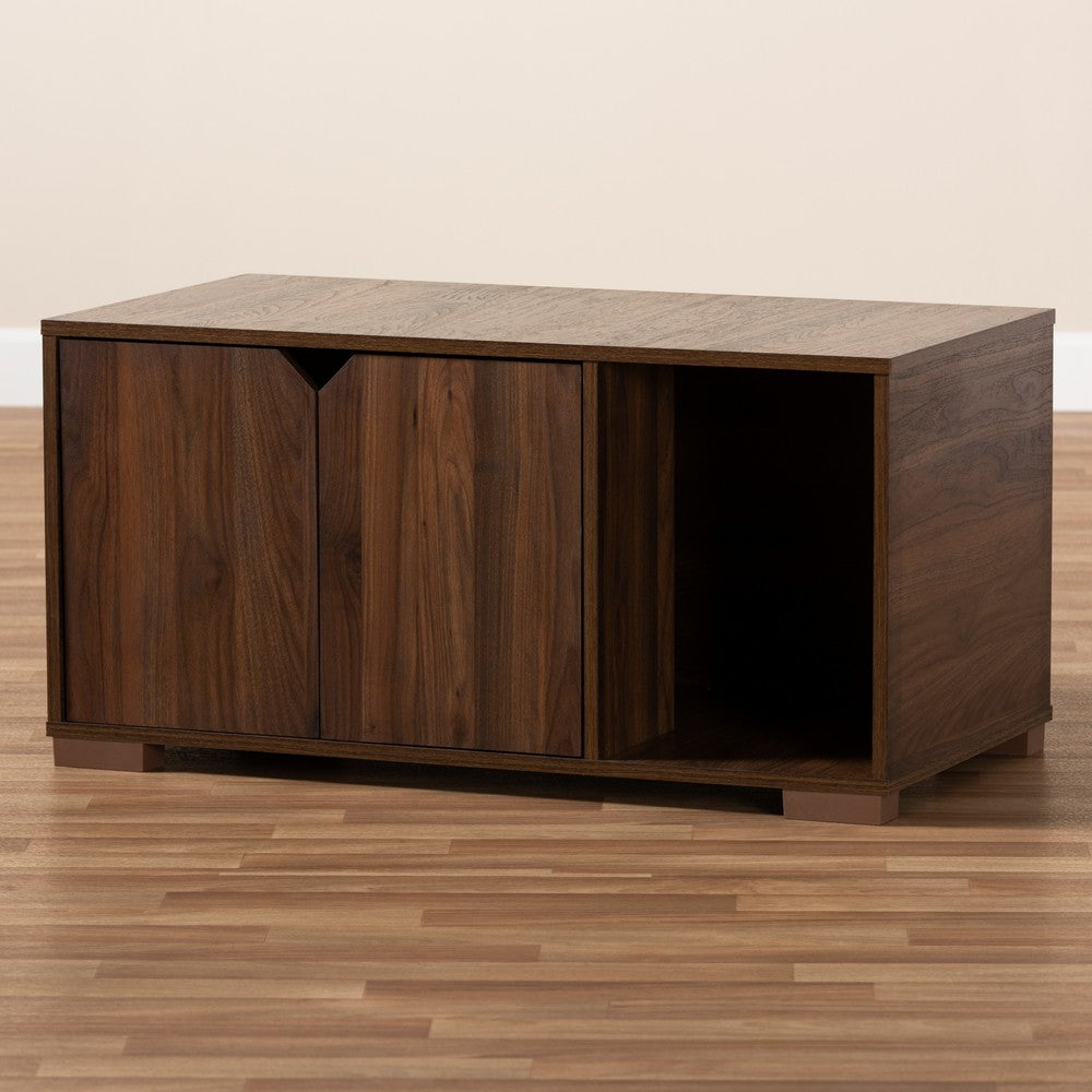 Baxton Studio - Jasper Cat House in Walnut - SECHC150040WI-Columbia-Cat House view 8