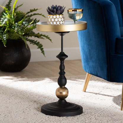Baxton Studio - Javion End Table in Black/Gold - H01-113307-Gold/Black/Metal-Side Table view 6