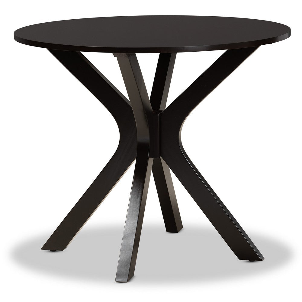 Baxton Studio - Jeane Dining Set in Dark Brown/Espresso Brown - Jeane-Dark Brown-5PC Dining Set view 3