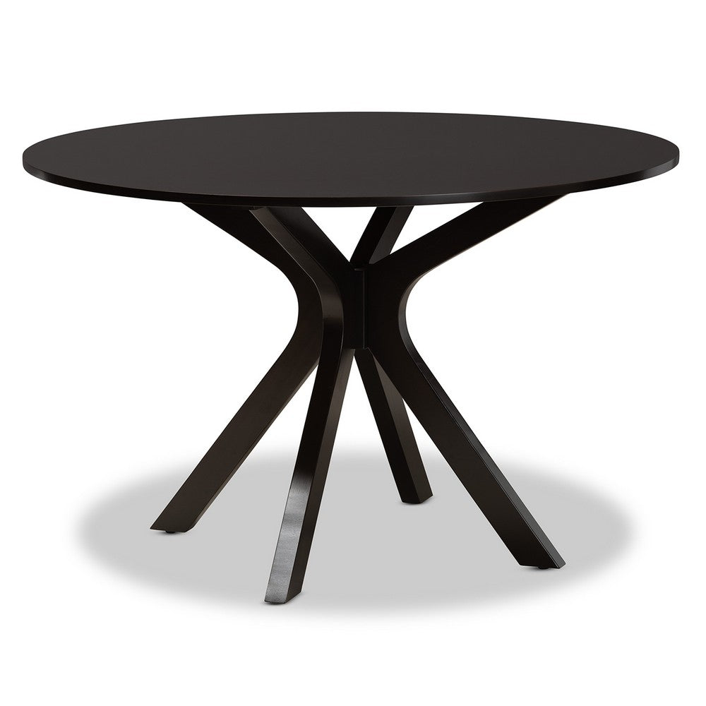 Baxton Studio - Jeane Dining Set in Dark Brown/Espresso Brown - Jeane-Dark Brown-7PC Dining Set view 3
