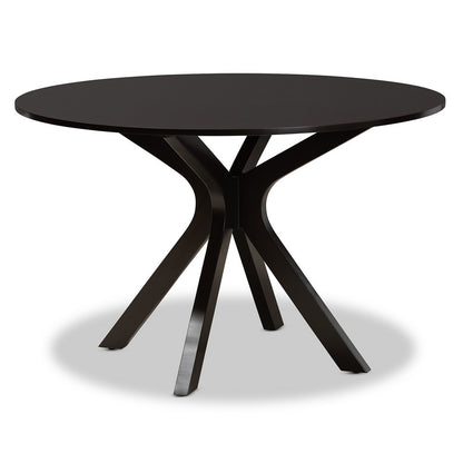 Baxton Studio - Jeane Dining Set in Dark Brown/Espresso Brown - Jeane-Dark Brown-7PC Dining Set view 3