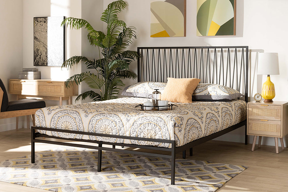 Baxton Studio - Jeanette Full Size Bed - TS-Ebba-Black-Full view 5
